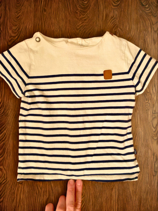 #193 - Obaibi thick cotton, sailor t-shirt, 6M