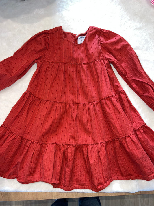 #46 Girls 5T oldnavy burnt orange dress euc