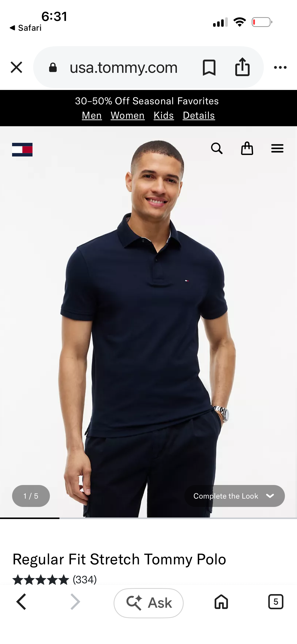 #130 NEW Tommy HIlfiger Sz S Men’s Navy Polo