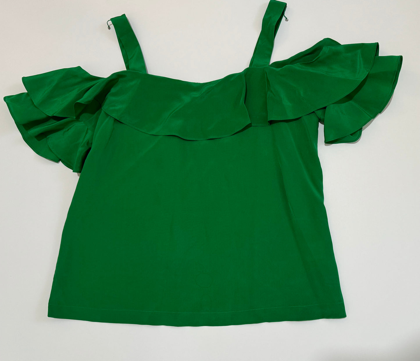 Size 4 J. Crew Women's Green Silk Top