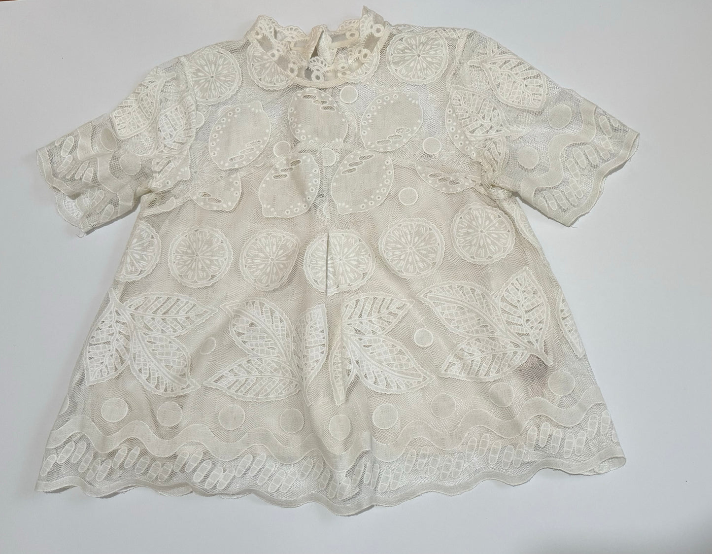 4 Petite Women's HD in Paris from Anthropologie White Lace Top