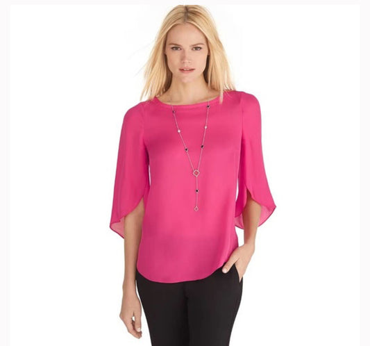 Size 0 Women's White House Black Market Pink Silk Top