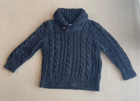 (REDUCED) Seller #12 | Old Navy | Boys Dark Gray Cable Knit Sweater | EUC | Size 18-24 Months