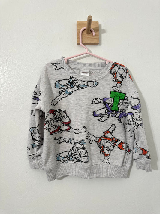 #111 Nickelodeon Teenage Mutant Ninja Turtles Crewneck Sweatshirt 5T Embroidered TMNT