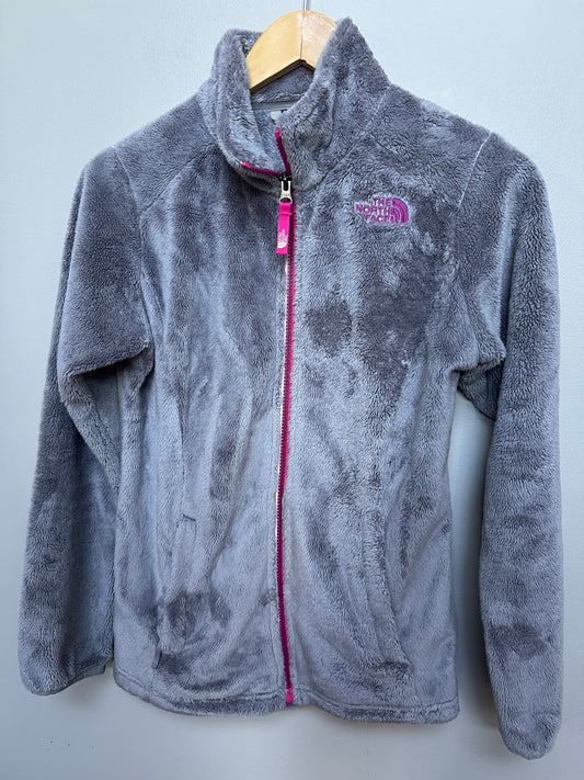 #130 North Face Girls Sz 14-16 Gray Fleece Jacket