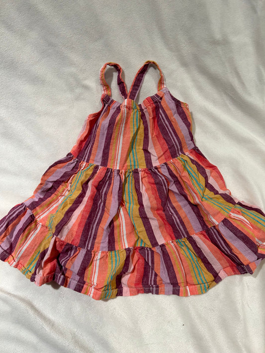 Carter's 24 month Girl Striped Dress with Ruffled Skirt EUC
