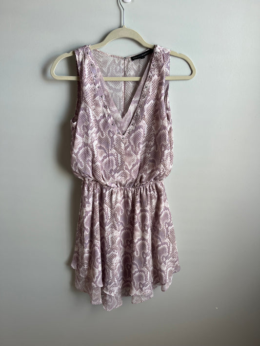 White House Black Market, Women’s Snake Print Lavender Dress, Sz 2