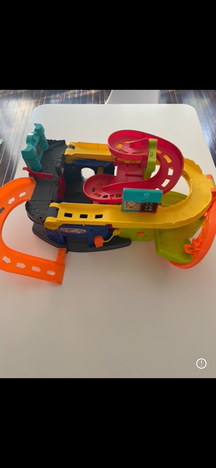 #117, FISHER PRICE LITTLE PEOPLE SIT N STAND SKYWAY 2-IN-1 RACETRACK, GUC