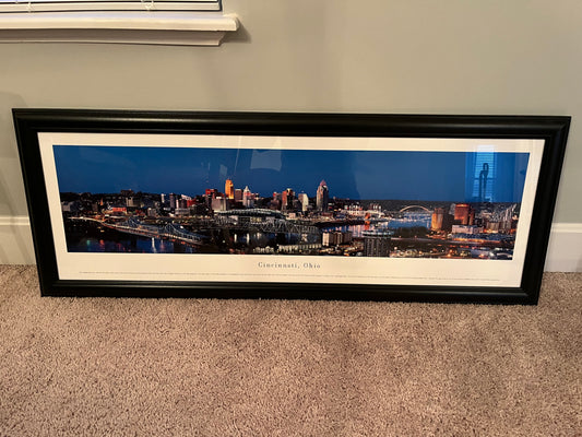 Cincinnati Skyline Framed Picture by CEI Sports (43x16)