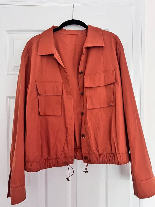 #176 - Rust women’s bomber jacket | XXL
