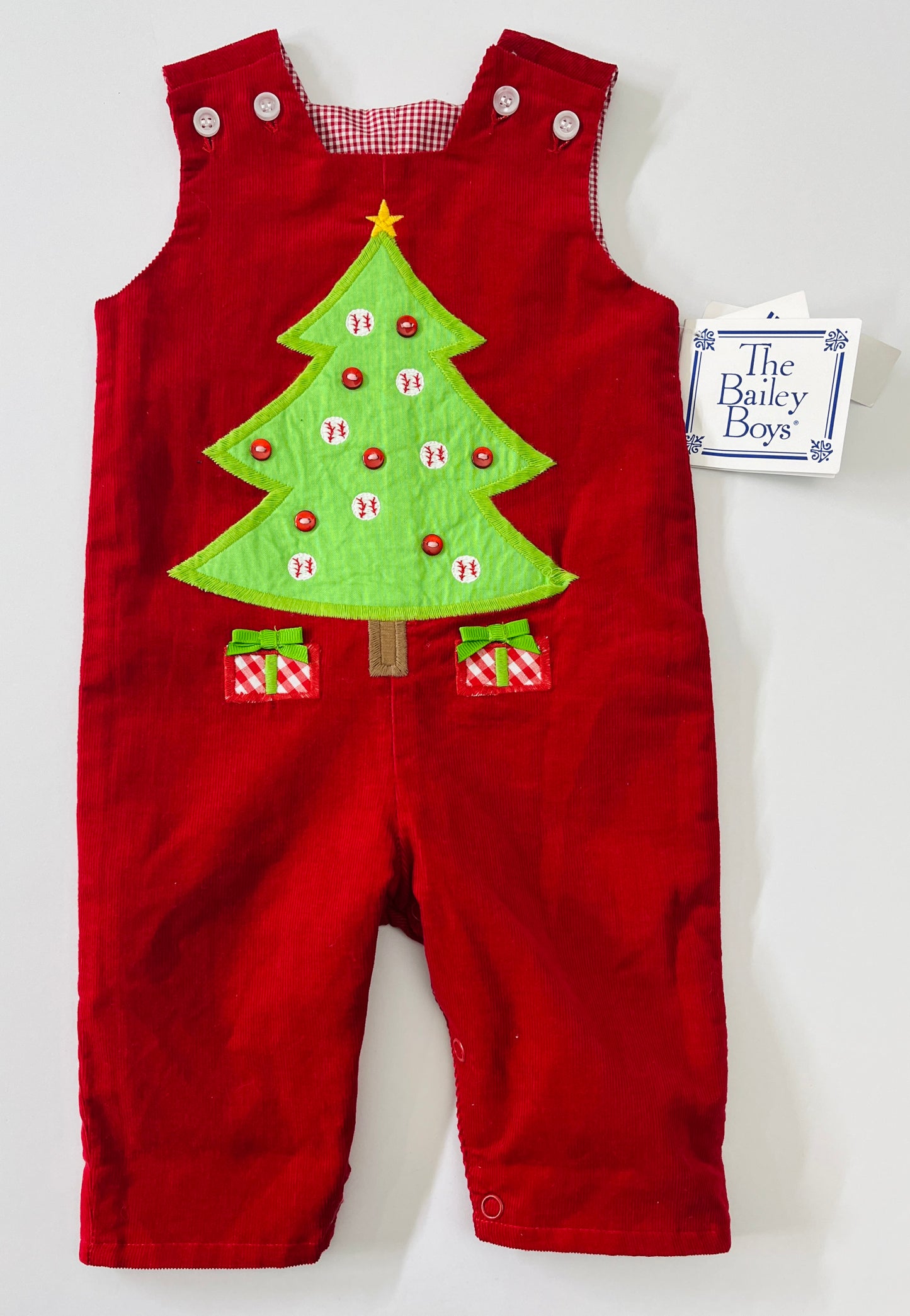 Boys 3m Bailey Boys reversible John John (Christmas tree/toolbox) NWT