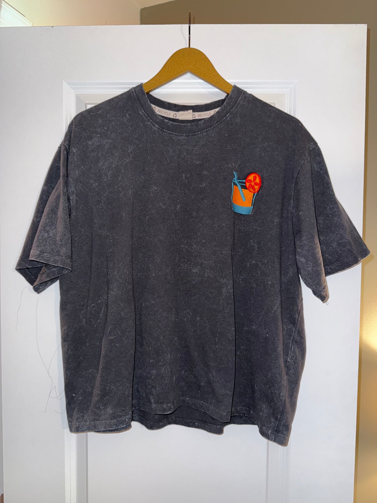 #106: Womens XL Acid Wash Italy Graphic Tee *REDUCED*