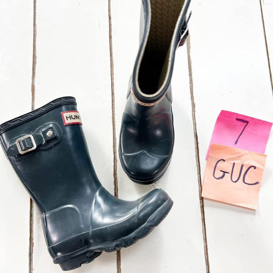 Seller 196- navy hunter toddler rain boots 7