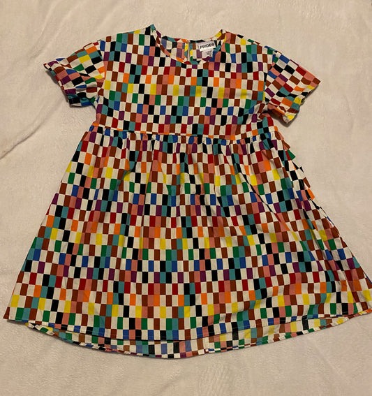 Size 10-12 checkered Pride dress