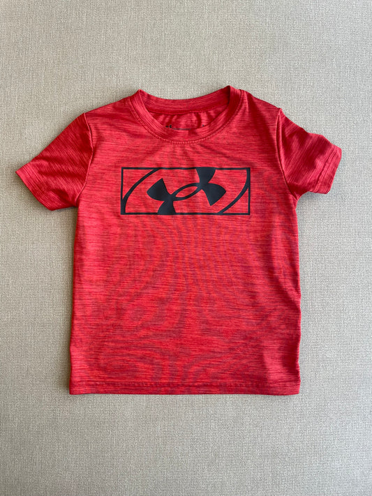 Seller #12 | Under Armour Boys Red Tshirt with Black Logo | EUC | SIze 4