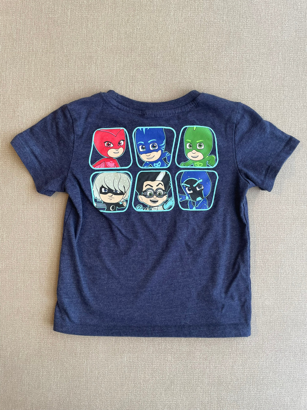Seller #12 | PJ Masks | Dark Navy Blue Tshirt with Characters on the Back | VGUC | Size 4T