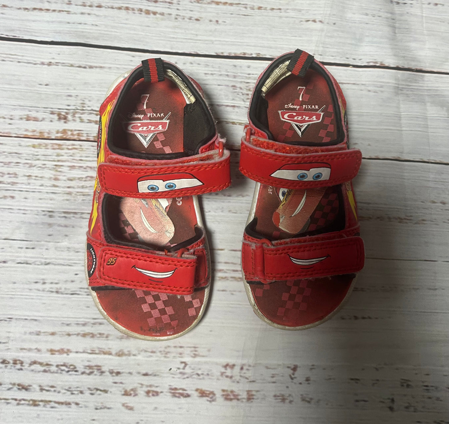Seller #65 size 7 lightening McQueen sandals