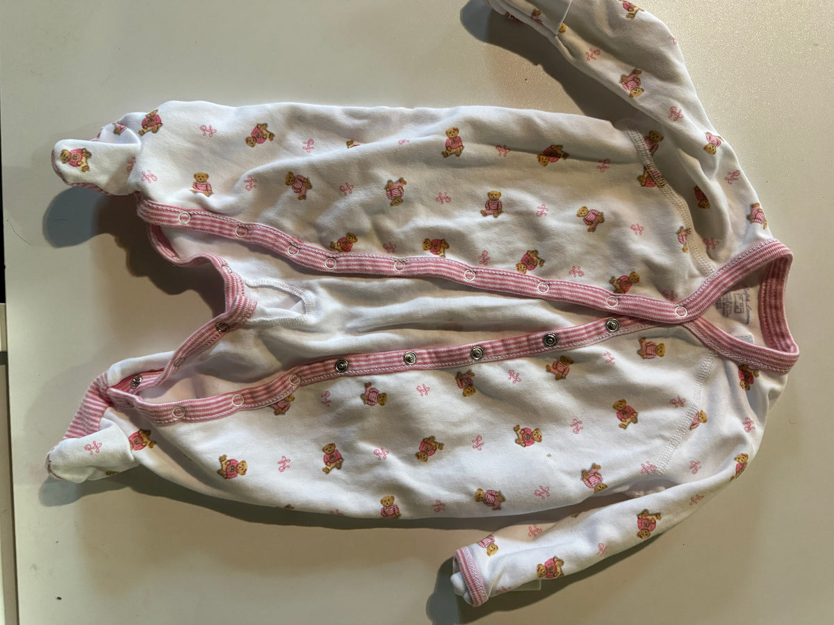 #20 REDUCED!! Girls Ralph Lauren bear sleeper GUC size 3 months