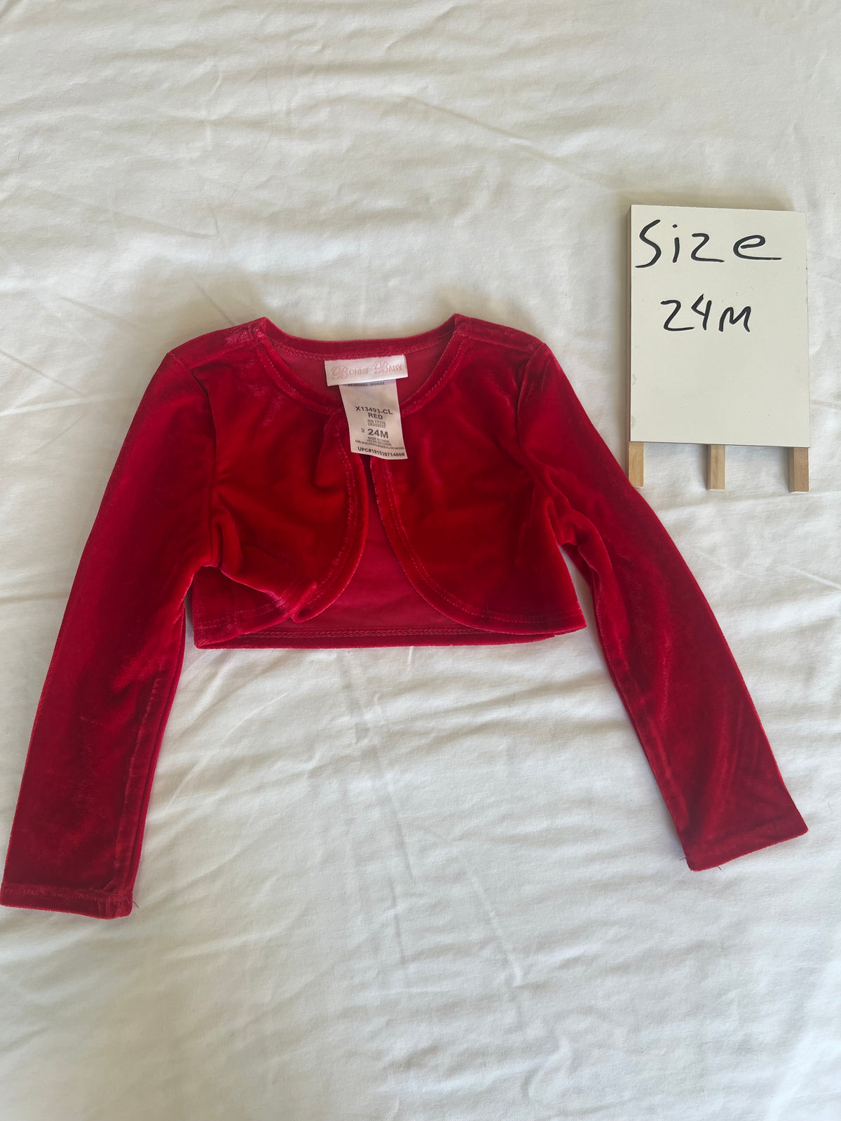 #24 size 24 months Bonnie dress with velvet sweater