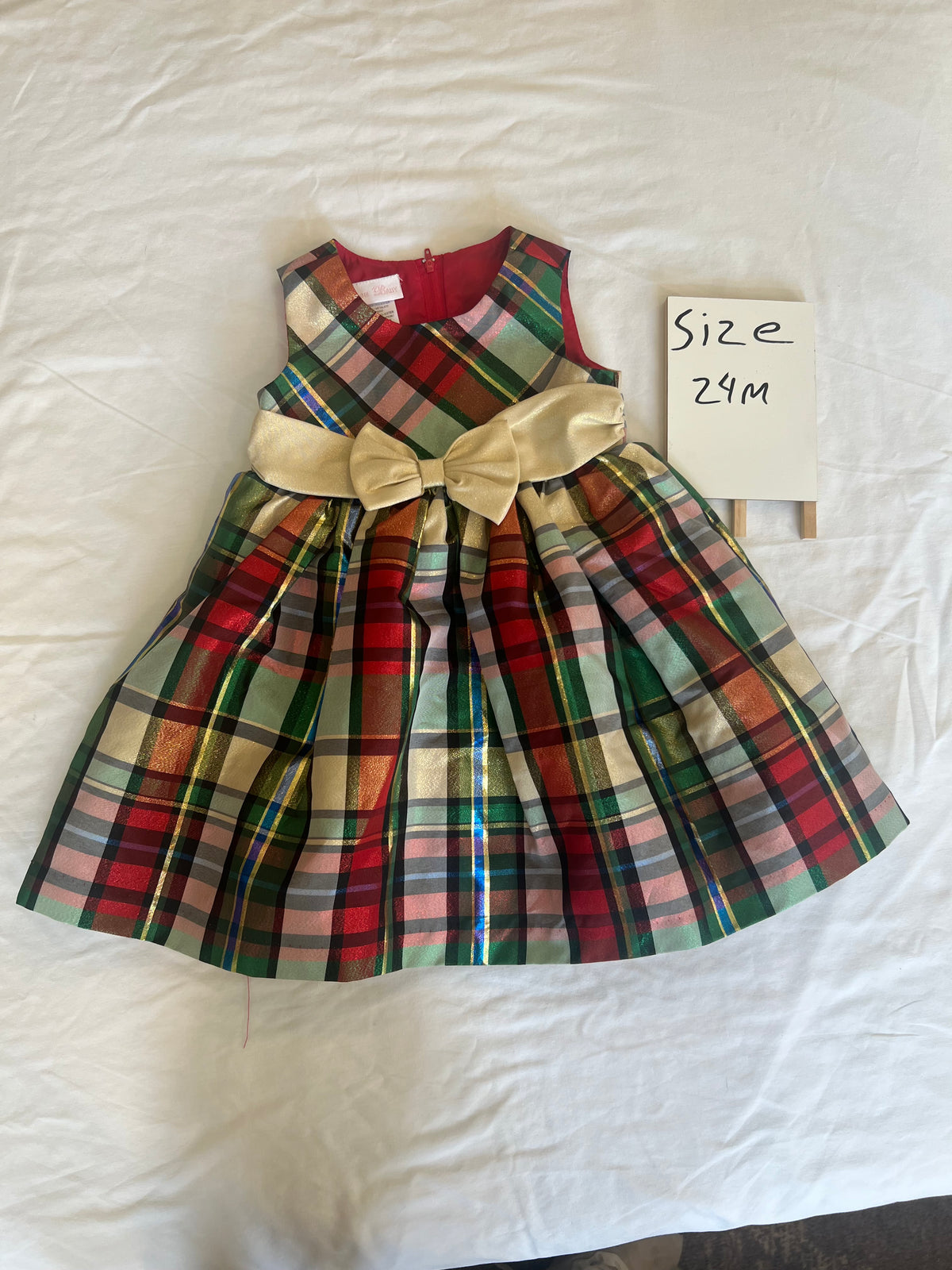 #24 size 24 months Bonnie dress with velvet sweater