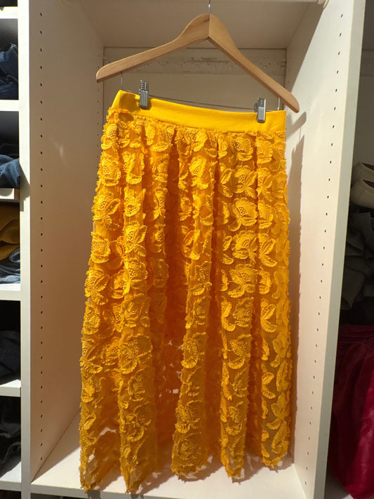#112 Vintage Yellow Skirt Women's Size 10