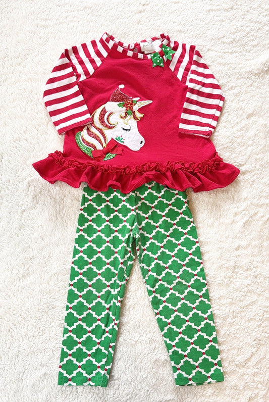 #58 Emily Rose Girls 18 M Christmas Unicorn Outfit