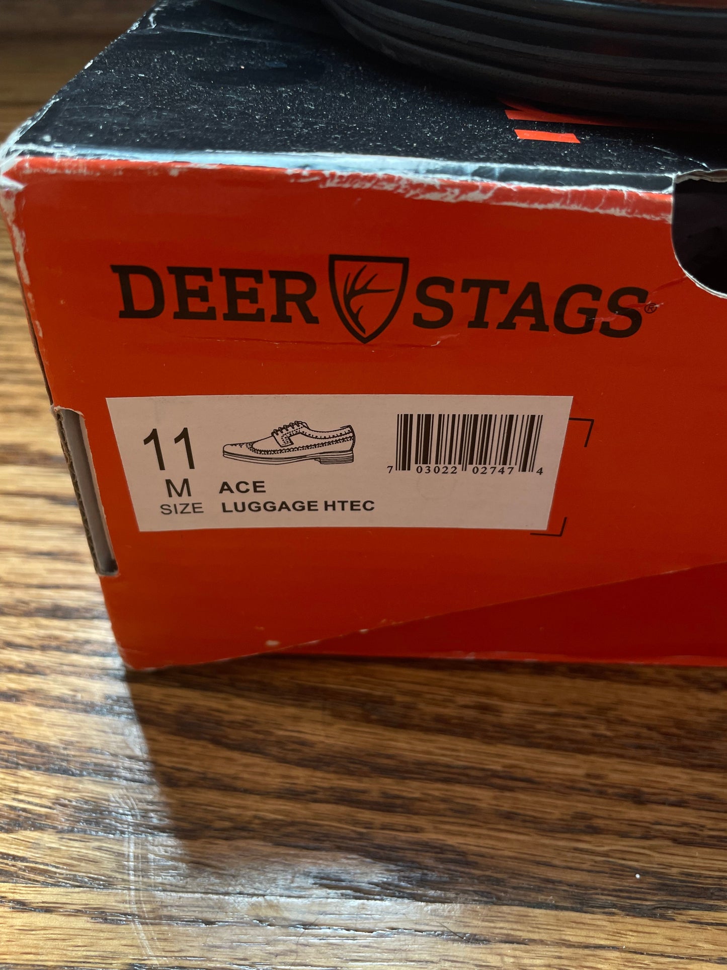 #121 Boys 11C Deer Stags brown dress shoes, Like New
