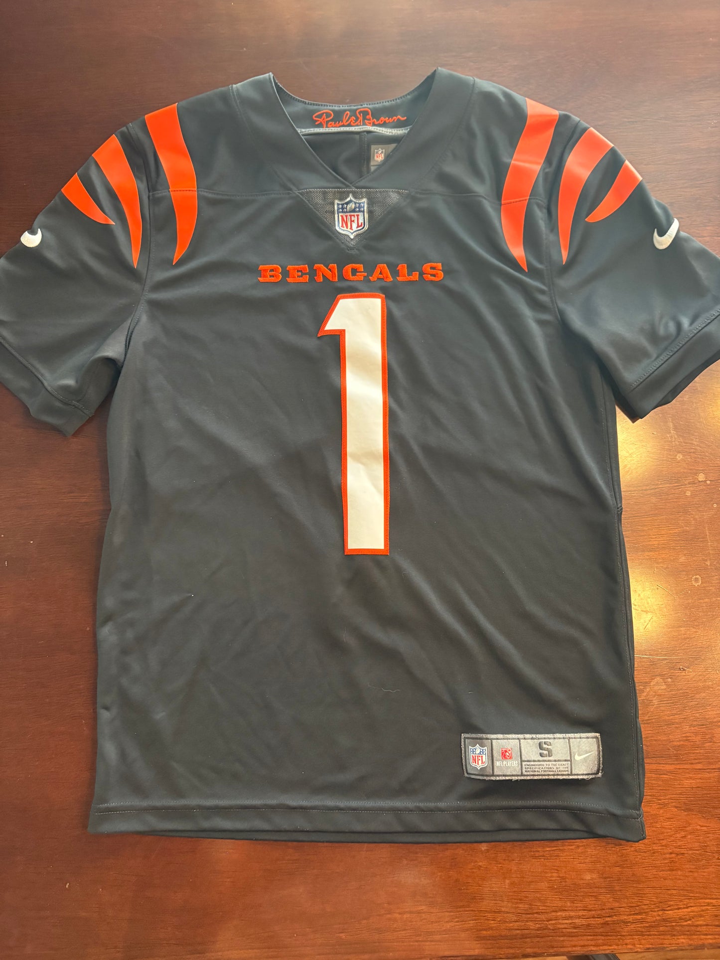 #112 Cincinnati Bengals Ja’Marr Chase #1 Nike On-Field Jersey – Men’s Small