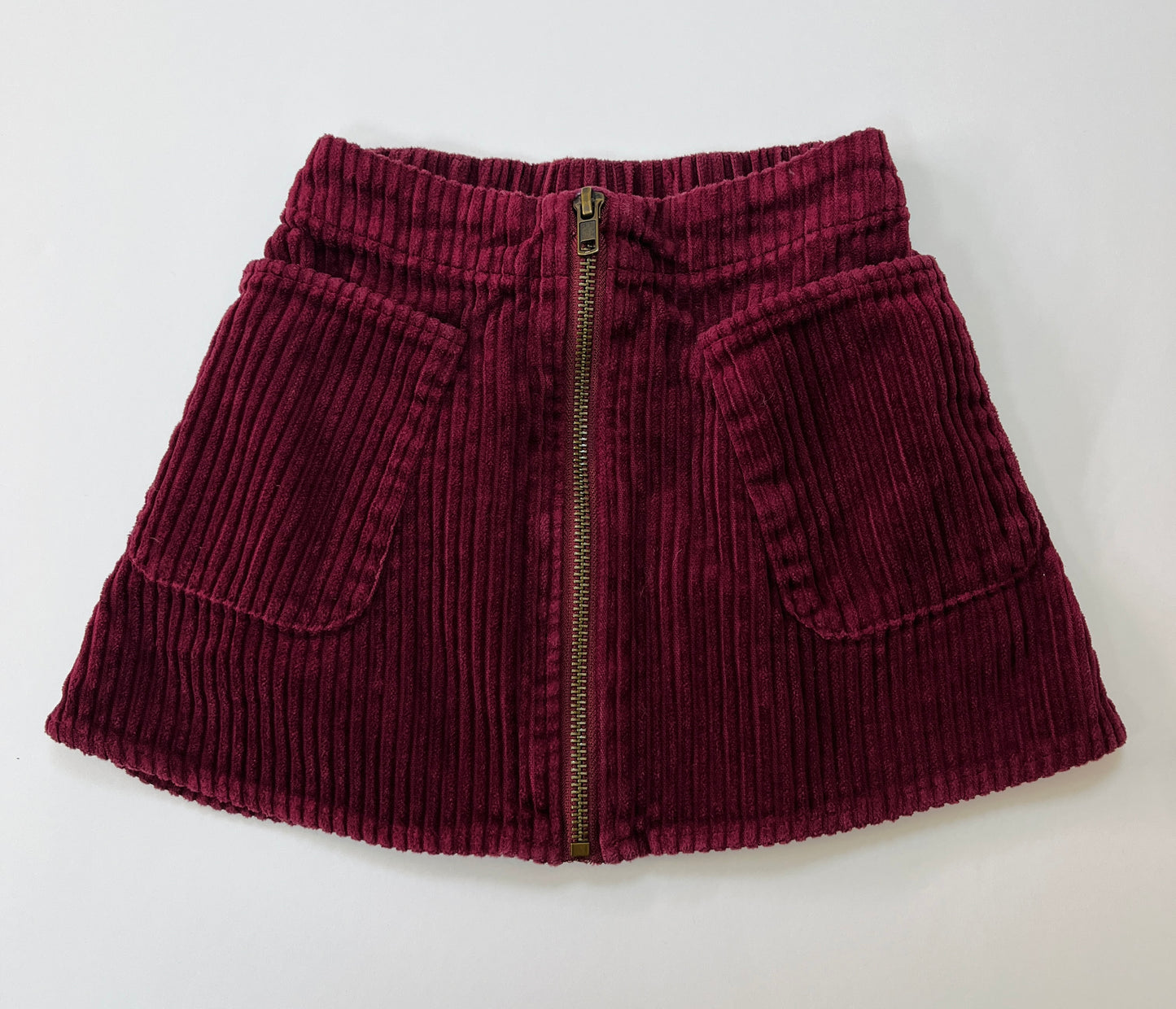 Girls 2T art class burgundy corduroy skirt EUC