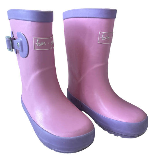 Girls Love & Grow rain boots size 9 PPU 41094 (Walton, Ky) or 45227 (Fairfax, Oh)