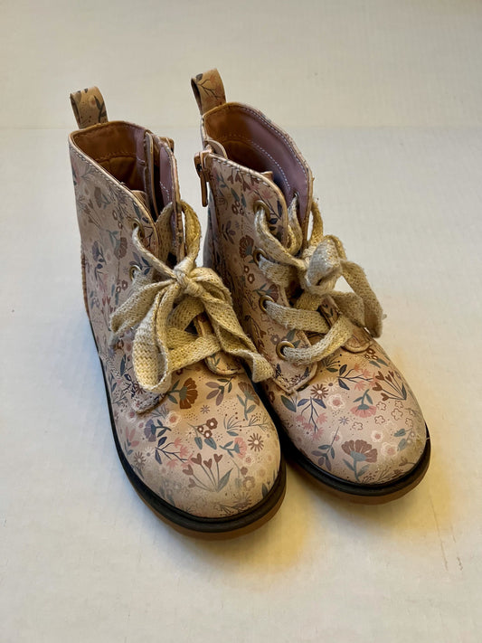 134 Cat & Jack Girls Floral Booties size 10
