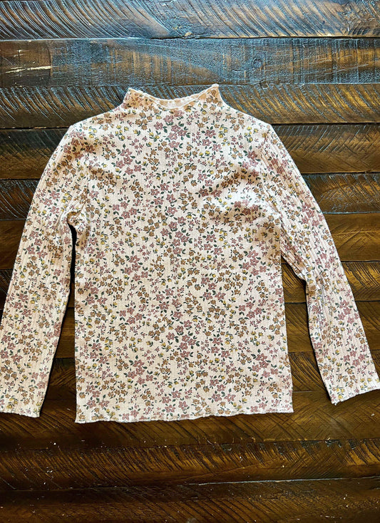 134 Lauren Conrad- Little Co. Girls floral top Size 4