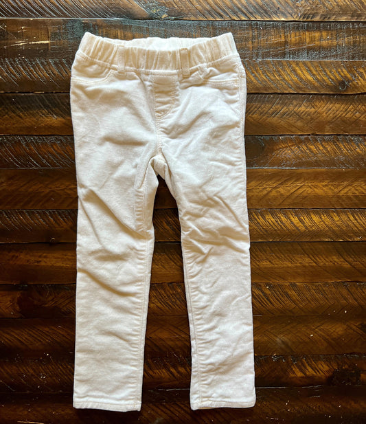134 Gap Girls white cordoruy jeggings 5T