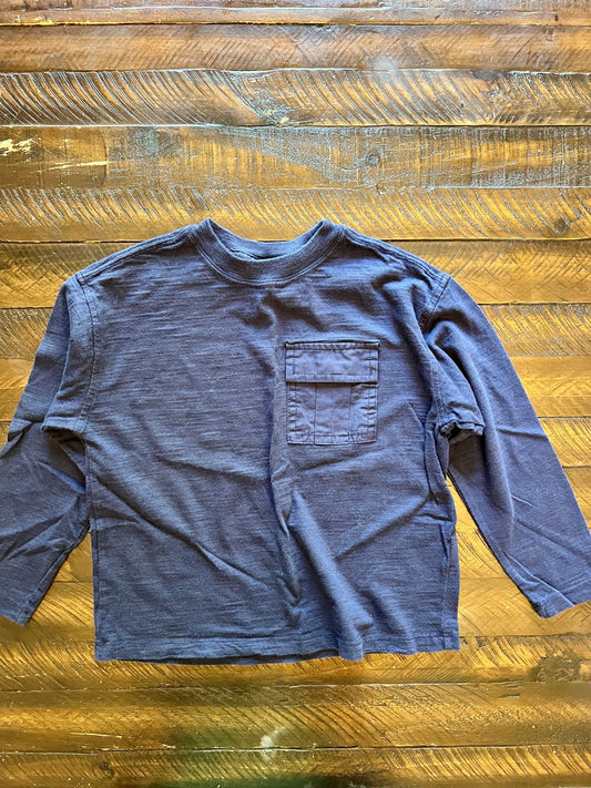 134 Old Navy Boys Dark Blue pocket shirt Size 6/7