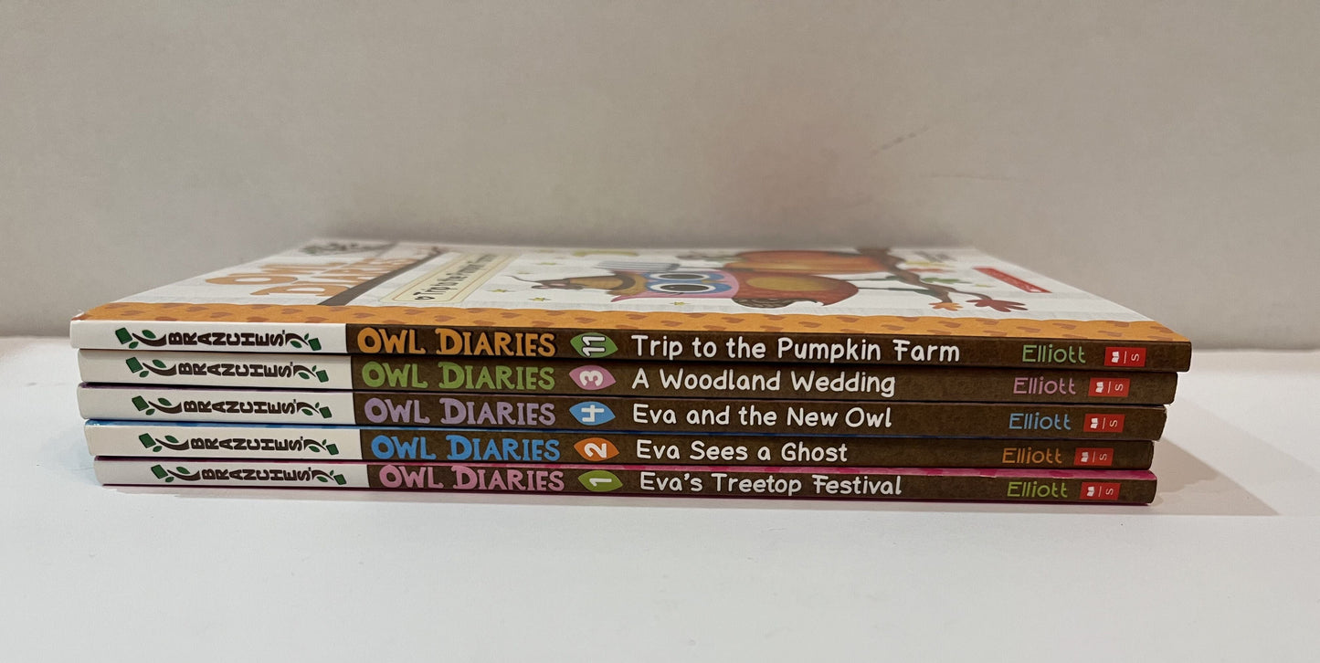#124 Owl Diaries Books #1, 2, 3, 4 & 11