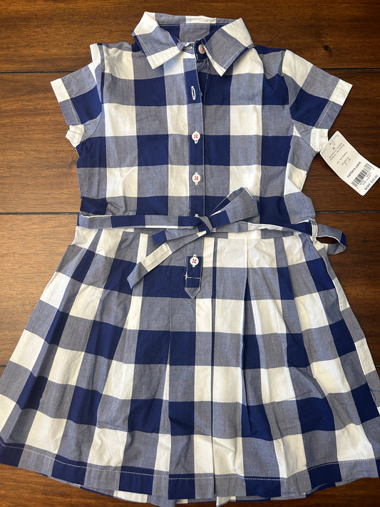 Carter's Girls Blue & White	Buffalo Plaid Pleated Dress NWT Size 3T PPU 45040