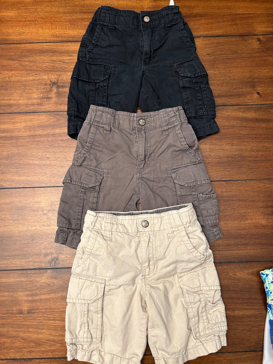 Did Too Boys Khaki, Gray & Black Cargo Shorts Bundle Size 2 PPU 45040