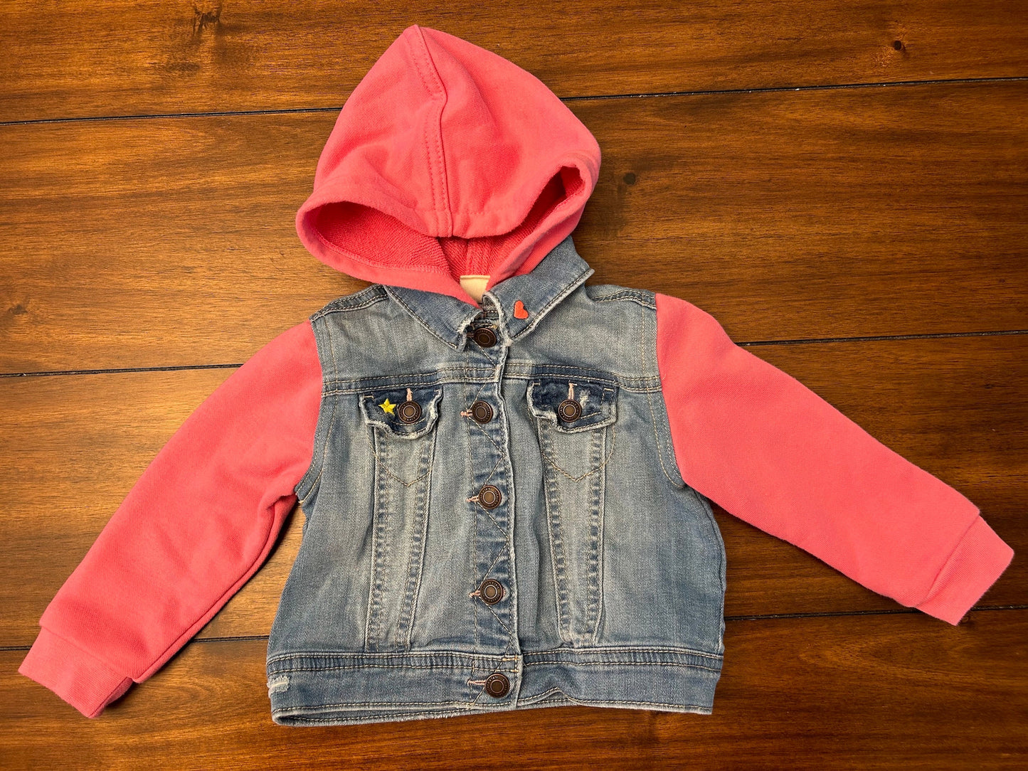 #201 Tucker & Tate Girls Size 18M Light Wash Denim Hooded Jacket