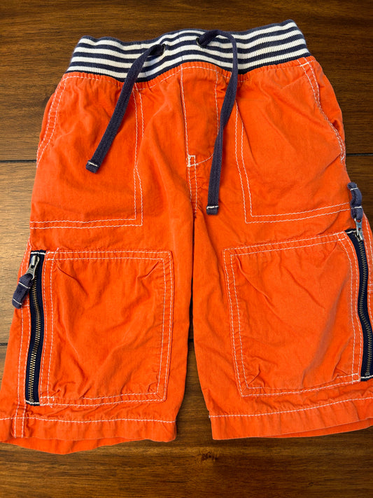 Mini Boden Boys Bright Orange Cargo Shorts	Size 4 PPU 45040
