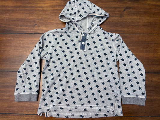 #201 Sovereign Code Boys Size 4T Gray with Navy Long Sleeve Hooded Shirt