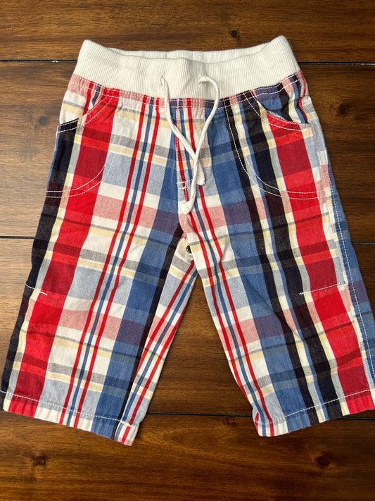Baby Boden Boys Red Blue & Yellow Plaid Pants Size 12-18M PPU 45040