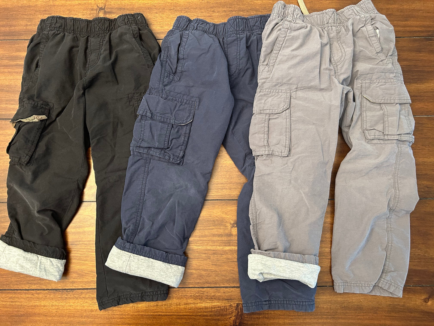 EUC Tucker & Tate Boys Size 5 Black, Gray & Navy Lined Khaki Pants Bundle