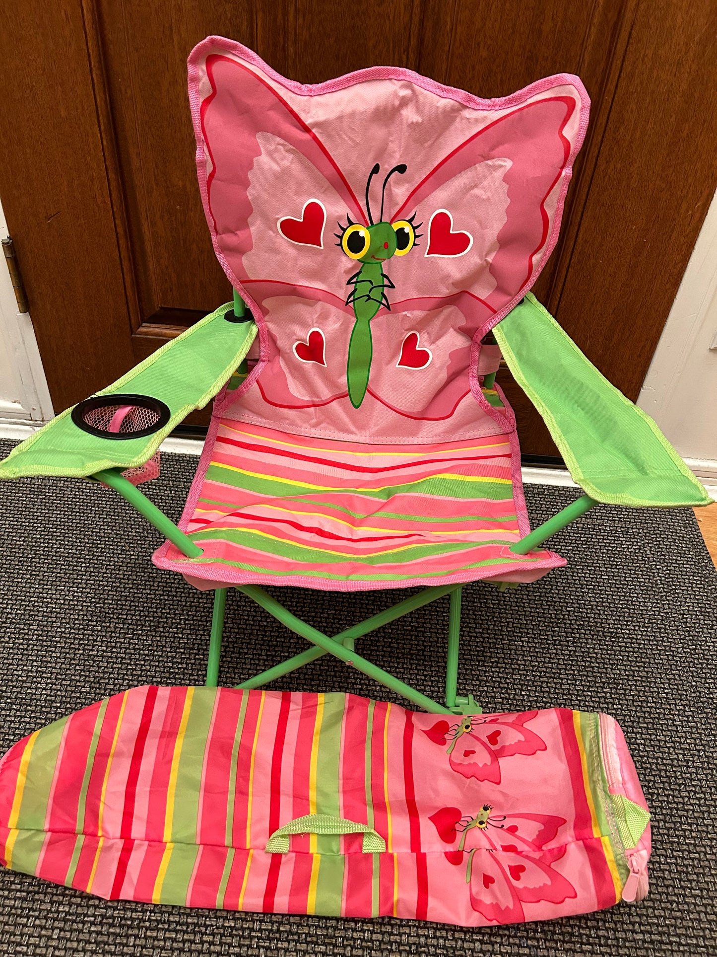 Melissa & Doug Girls Pink Bella Butterfly Folding Lawn & Camping Chair	Ages 3-6 PPU 45040