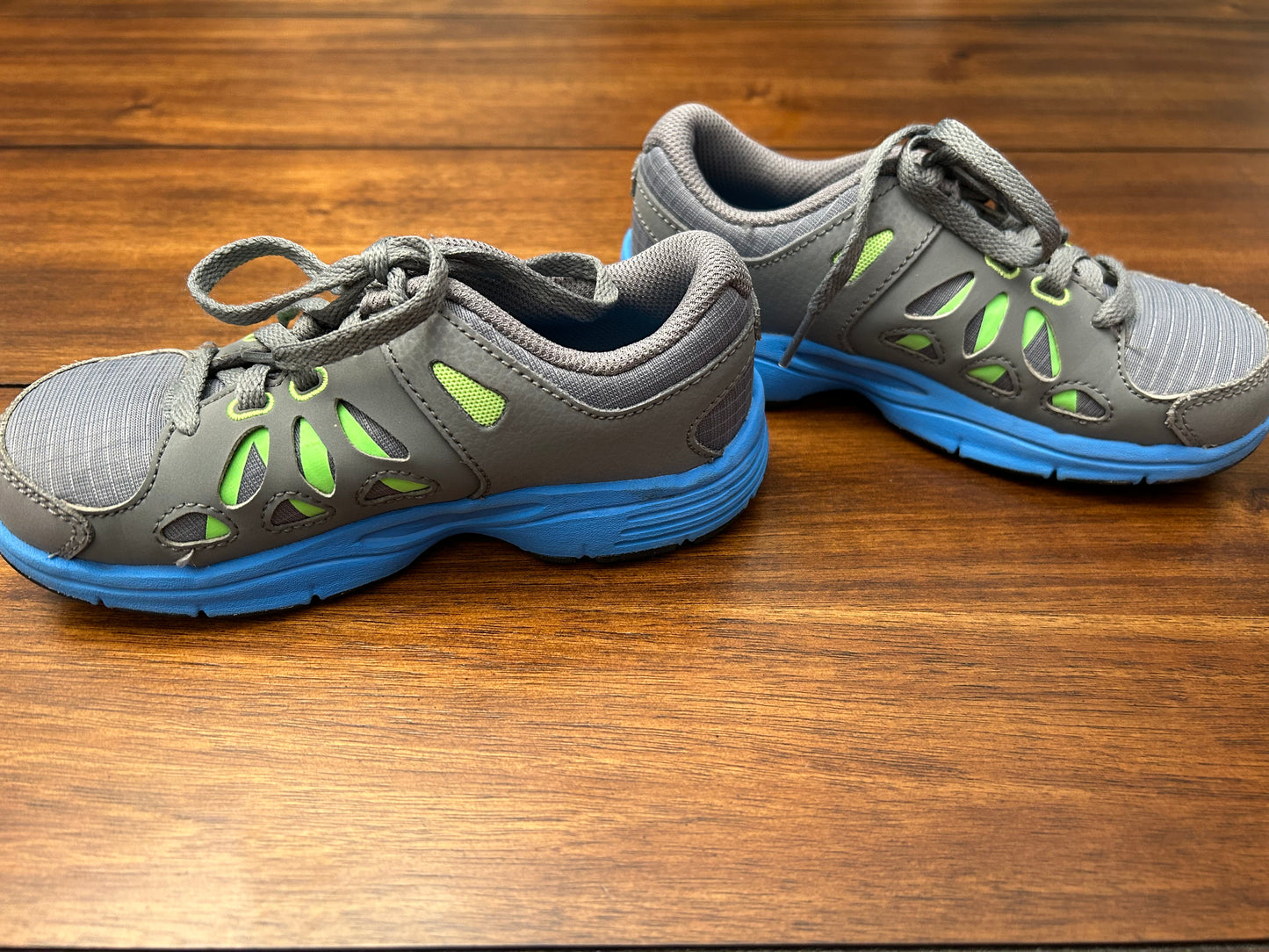 Nike Boys Gray & Blue	Tie Tennis Shoes Size 11 PPU 45040