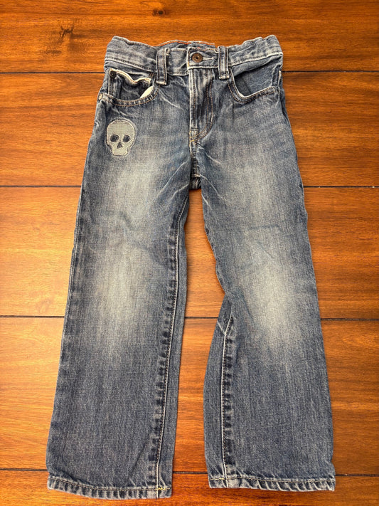 #201 Baby Gap Boys Size 4 Medium Wash Distressed Jeans