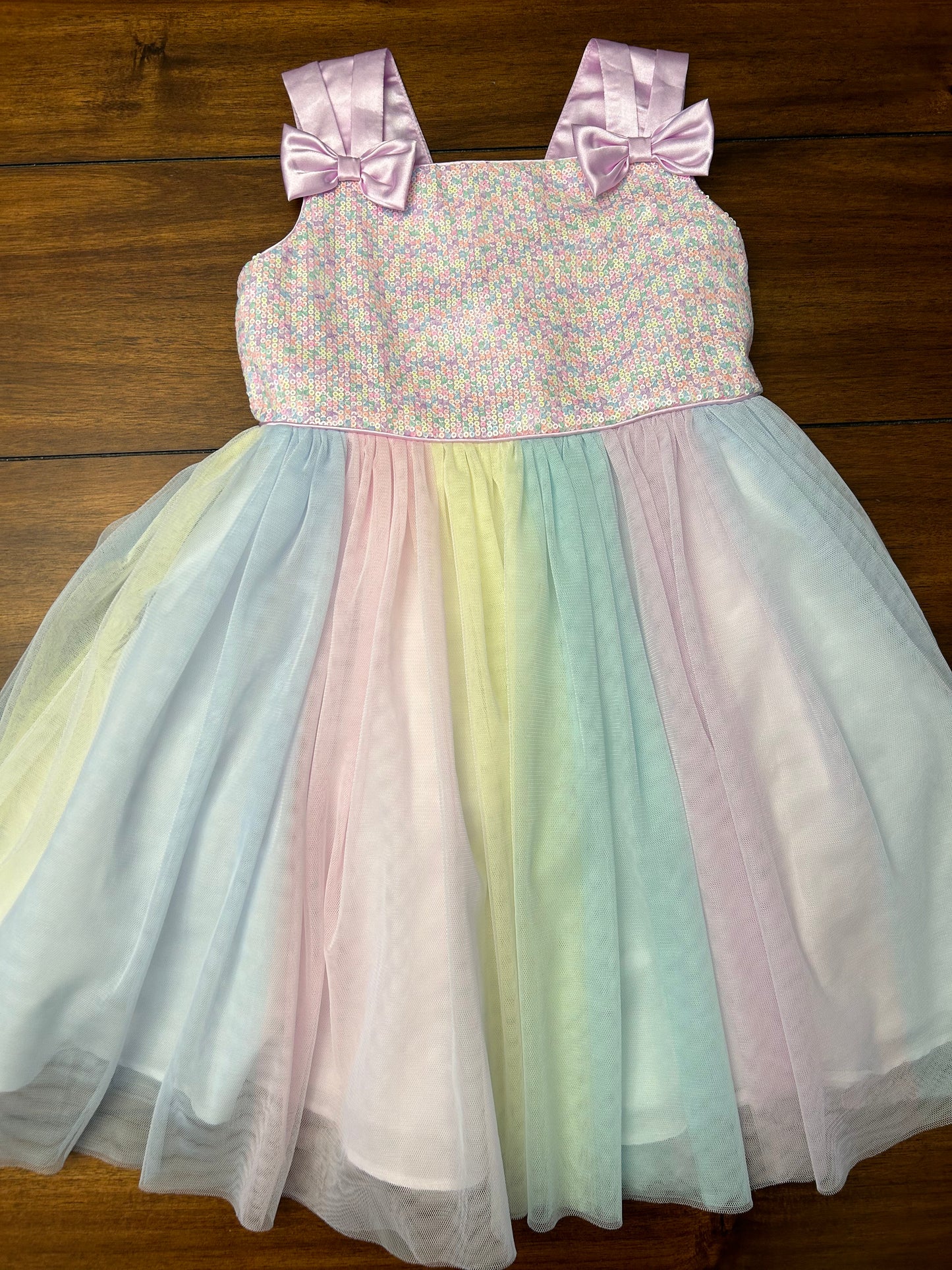 Jona Michelle	Girls Pastel Sleeveless Special Occasion Tulle Dress Size 5  PPU 45040