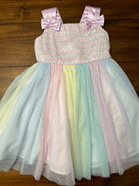 Jona Michelle	Girls Pastel Sleeveless Special Occasion Tulle Dress Size 5  PPU 45040