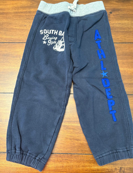 #201 Baby Gap Boys Size 4T Navy Sweatpants