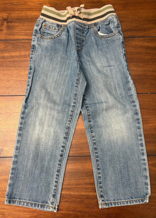 #201 Gymboree Boys Size 4T Medium Wash Elastic Waist Jeans