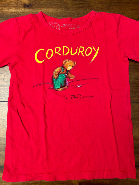 Out of Print Boys Red "Corduroy Bear" Graphic T-shirt Size 6/7 PPU 45040